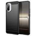 Custodia in TPU spazzolato per OnePlus Ace 5 Racing/Nord CE5 - Fibra di Carbonio - Nera