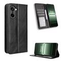 Custodia a Portafoglio con Chiusura Magnetica Retro/Nord CE5 per OnePlus Ace 5 Racing - Nera