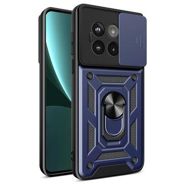 Custodia ibrida con anello rotante e protezione per fotocamera per OnePlus Ace 5/5 Pro/13R - Blu
