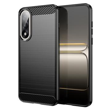 Custodia in TPU spazzolato per OnePlus Ace 5 Ultra/Nord 5 - Fibra di Carbonio - Nera