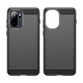 Custodia in TPU spazzolato per OnePlus Ace 6/6T/15R - Fibra di Carbonio - Nera