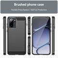 Custodia in TPU spazzolato per OnePlus Ace 6/6T/15R - Fibra di Carbonio - Nera