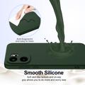 Custodia in silicone liquido per OnePlus Ace 6/Ace 6T/15R - compatibile con MagSafe - Verde Scuro