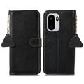 Custodia in pelle a portafoglio OnePlus Ace 6/6T/15R con RFID - Nera