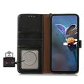 Custodia in pelle a portafoglio OnePlus Ace 6/6T/15R con RFID - Nera