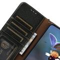 Custodia in pelle a portafoglio OnePlus Ace 6/6T/15R con RFID - Nera