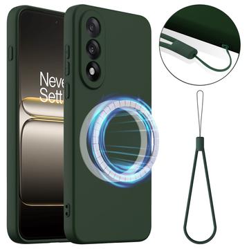 Custodia in silicone liquido per OnePlus Nord 5 - compatibile con MagSafe - Verde Scuro