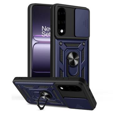 Custodia ibrida con anello rotante e protezione per fotocamera per OnePlus Nord 5 - Blu