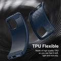 Custodia in TPU spazzolato per OnePlus Nord 6/Turbo 6/6V - Fibra di Carbonio - Blu