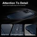 Custodia in TPU spazzolato per OnePlus Nord 6/Turbo 6/6V - Fibra di Carbonio - Blu