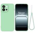 Custodia in silicone liquido con cinghia a mano per OnePlus Nord 6/Turbo 6 - Verde
