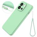 Custodia in silicone liquido con cinghia a mano per OnePlus Nord 6/Turbo 6 - Verde