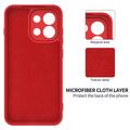 Custodia in silicone liquido con cinghia a mano per OnePlus Nord 6/Turbo 6 - Rossa