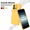Custodia in silicone liquido con cinghia a mano per OnePlus Nord 6/Turbo 6 - Gialla