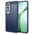 Custodia in TPU Spazzolato per OnePlus Nord CE4 - Fibra di Carbonio - Blu