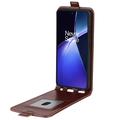 Custodia Flip Verticale con Slot per Schede per OnePlus Nord CE4 Lite/Oppo K12x - Marrone