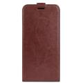Custodia Flip Verticale con Slot per Schede per OnePlus Nord CE4 Lite/Oppo K12x - Marrone