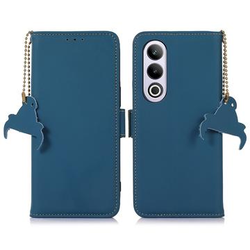 Custodia a Portafoglio in Pelle con RFID per OnePlus Nord CE4 - Blu