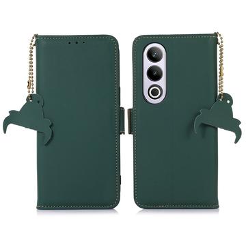 Custodia a Portafoglio in Pelle con RFID per OnePlus Nord CE4 - Verde