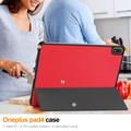 Custodia Smart Folio serie Tri-Fold per OnePlus Pad 4/Oppo Pad 5 Pro - Rossa