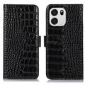 Custodia in Pelle a Portafoglio Serie Crocodile con RFID per OnePlus Turbo 6/6V