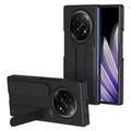 Custodia ibrida per Oppo Find N5 con cinturino e supporto - Nero