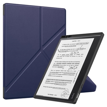 Custodia Origami Stand Folio per Kobo Elipsa 2E - Blu Scuro