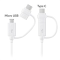 Samsung Combo Cable EP-DG930DWEGWW - USB-C & MicroUSB - 1.5m - White