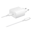 Caricabatteria da Viaggio Rapido USB-C Samsung EP-TA845XWEGWW - 45W - Bianco