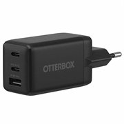 Caricabatterie da muro OtterBox GaN da 67W - 2x USB-C, USB-A, PD 3.0, PPS - Nero