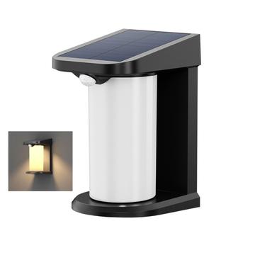 Lampada solare a LED per esterni / Applique con sensore di movimento PIR YH0619-PIR - Bianco caldo