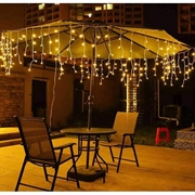 Stringa di luci LED solari per esterni con telecomando e timer - 300 LED, 10m - Bianco caldo