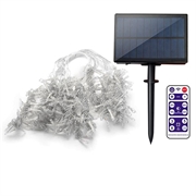 Stringa di luci LED solari per esterni con telecomando e timer - 300 LED, 10m - Bianco caldo