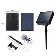 Stringa di luci LED solari per esterni con telecomando e timer - 300 LED, 10m - Bianco caldo