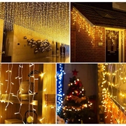 Stringa di luci LED solari per esterni con telecomando e timer - 300 LED, 10m - Bianco caldo