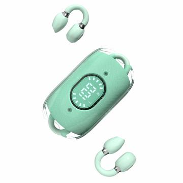 Auricolari wireless P-Q9 con traduzione a clip in 140 lingue - Ciano
