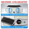 P123 Proiettore solare a LED a 3 teste con sensore di movimento e telecomando