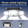 P123 Proiettore solare a LED a 3 teste con sensore di movimento e telecomando