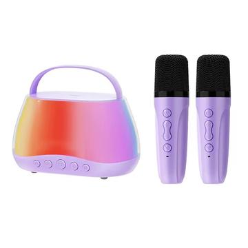 P13 Altoparlante Bluetooth portatile da 5W con 2 microfoni wireless e RGB - Viola