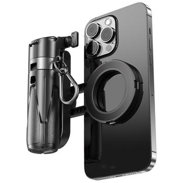 P15-C Bastone magnetico per selfie e treppiede 2 in 1 con luce RGB - Nero