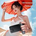 P15-Y Mini Selfie Stick Treppiede con telecomando e luce di riempimento tascabile - Nero
