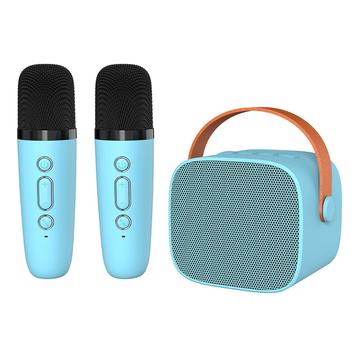 Altoparlante Bluetooth P2 Karaoke per bambini con 2 microfoni - Blu