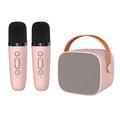 P2 Altoparlante Karaoke per bambini con 2 microfoni - Rosa