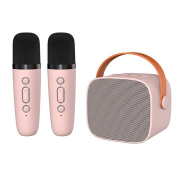 P2 Altoparlante Karaoke per bambini con 2 microfoni - Rosa
