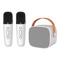 P2 Altoparlante Karaoke per bambini con 2 microfoni - Bianco