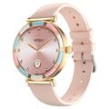P61 elegante smartwatch da donna - Oro / Rosa