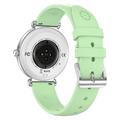 P61 elegante smartwatch da donna - Argento / Verde