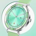 P61 elegante smartwatch da donna - Argento / Verde