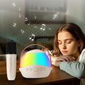 P9 Altoparlante Bluetooth Karaoke portatile per bambini con RGB e 2 microfoni wireless - Beige