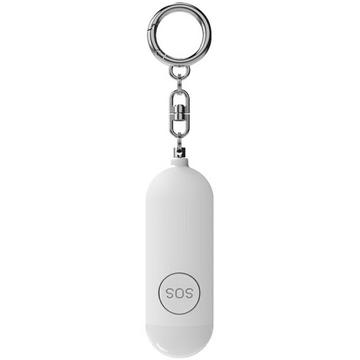 PA100 Allarme di sicurezza personale ricaricabile da 130 dB con LED - Bianco